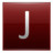 Letter J red Icon